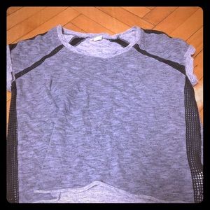 Gray and black short sleeved shirt